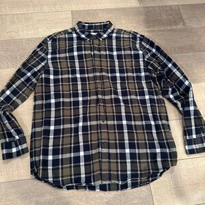 ST JOHNS BAY MENS LONG SLEEVE BUTTON UP FLANNEL SHIRT XL